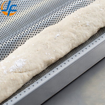Rk Bakeware China-49053 5 Loaf Nonstick 600*400 Aluminum Uni-Lock Baguette Tray / French Bread Pan