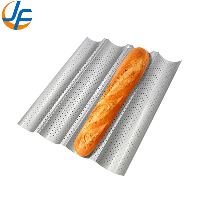 Rk Bakeware China-49053 5 Loaf Nonstick 600*400 Aluminum Uni-Lock Baguette Tray / French Bread Pan