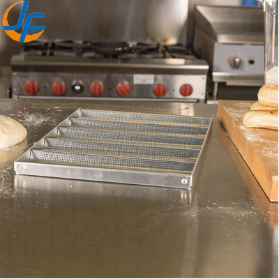 Rk Bakeware China-49053 5 Loaf Nonstick 600*400 Aluminum Uni-Lock Baguette Tray / French Bread Pan
