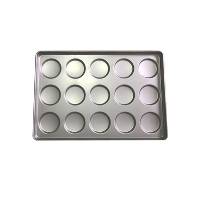 RK Bakeware China Foodservice NSF 45727 28 Compartment Glazed Aluminized Steel Mini Loaf Specialty Muffin Pan