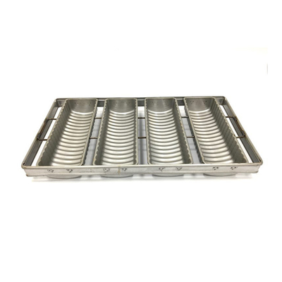 RK Bakeware China Foodservice NSF Telfon Nonstick Custom 5 Rows Baguette Bread Pan Baking Pan