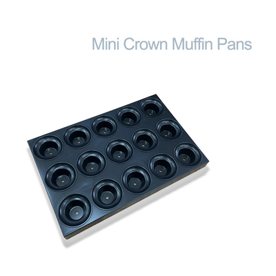 RK Bakeware China Foodservice NSF Custom Commercial Nonstick Glaze Mini Crown Muffin Tray
