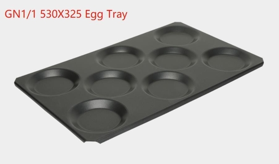 Rk Bakeware China-Gastronorm Gn 1/1 Aluminum Nonstick Baking Tray 530X325mm with 8 Moulds for Eggs