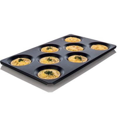 Rk Bakeware China-Gastronorm Gn 1/1 Aluminum Nonstick Baking Tray 530X325mm with 8 Moulds for Eggs