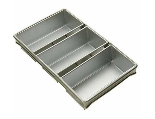 RK Bakeware China Foodservice NSF 904245 Custom Industrial Bakery 3 Strap Bread Pan Bread Tin