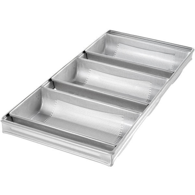                  Rk Bakeware China-Foodservice 44405 Glazed 3 Strap Aluminized Steel Hearth Bread Pan             