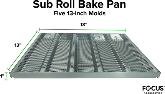 RK Bakeware China Foodservice NSF 49015 Glaze Aluminum Sub Sandwich Roll Pan Baking Tray