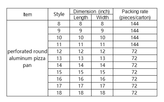 12 inch aluminum punch pizza tray pizza plate for oven pizza baking tray flat edge