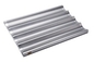 4 slotted aluminum french  bread baking pan baguette baking tray for bar or bakery or restaurant