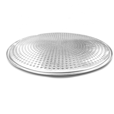 16 inch perforated round aluminum pizza pan punched pizza tray baking tray for bakery or bar or restaurant