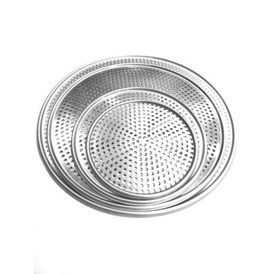 16 inch perforated round aluminum pizza pan punched pizza tray baking tray for bakery or bar or restaurant