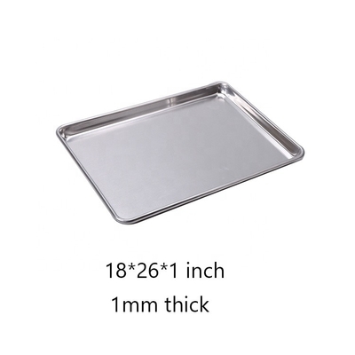 26*18 inch 1mm thick rectangle wire-in-the-rim tray aluminum alloy baking traywire-in-the-rim oven tray flat metal baking tray