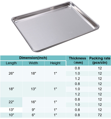 26 by 18 inch 1.2mm aluminum alloy baking pan aluminum alloy baking tray aluminium oven tray baking oven tray