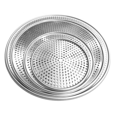 18 Inch Perforated Round Aluminum Pizza Pan Punched Pizza Tray Baking Tray For Restaurant