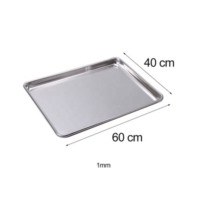 Bakery Trays 400*600mm Baking Pan Aluminum Trays 40x60 Bakery Metal Sheet Pan 1mm Thickness Flat Oven Tray