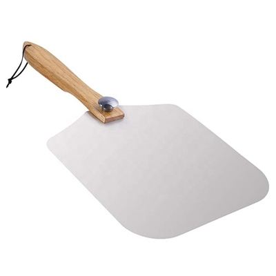 12&quot;X14&quot;X25'' Pizza Tools Turning Pizza Peel Aluminum Pizza Peel With Foldable Oaken Handle