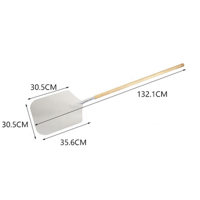 132cm Long Handle Pizza Peel Aluminium Shovel Bandejas De Pasapalos De Piedra Pala Forno Pi 12 X 14 Aluminium