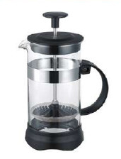 Portable Coffee Makers High Borosilicate Glass Coffee Press Black Plastic French Press