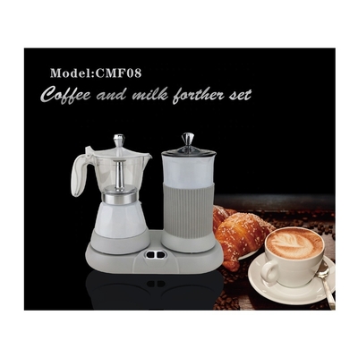 Automatic 2 In 1 Espresso Cappucinno Cooker With Milk Frother Gift Set Electric Coffee Maker And Milk Frother Set