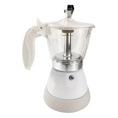 Aluminum 3 Cups Electric Espresso Moka Coffee Maker Milk Frother Automatic Electric Moka Pot