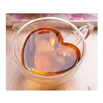 150ml 240ml 300ml Heart Shaped High Borosilicate Milk Mugs Tea Mugs Insulated Double Wall Glass Coffee Cup