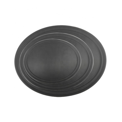 73.5*60cm Nonslip Oval Plastic Tray Large Recycled Plastic Plates Rubber Serving Tray For Bar