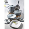 7 Pieces Stretching Aluminum Cookware Set Ceramic Coating Nonstick Fry Pan And Stockpot Pan Sets
