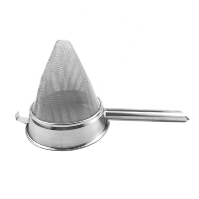 8/10 Inch Commercial Colander Steel Mesh Filter Stainless Steel China Cap Strainer Notch Wire Filter For Restaurant Filt