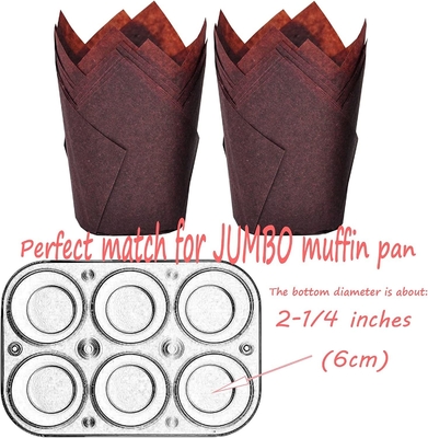 Brown Greaseproof Paper Baking Mold Cupcake Muffin Liner Tulip Cup Wood Pulp