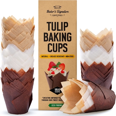 Muffin Liner Tulip Baking Paper Cup Cupcake Liners 7.7 X 3.5 X 3.3 Inches