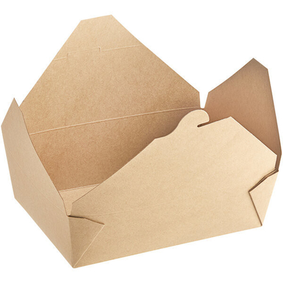 Disposable Kraft Paper Baking Box Take Out Container Lunch Meal Food