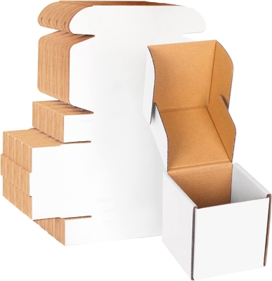 Corrugated White Cake Baking Box Mold Collapsible Paper 32 ECT