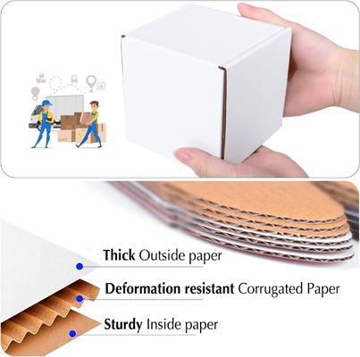 Corrugated White Cake Baking Box Mold Collapsible Paper 32 ECT