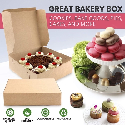 Collapsible Corrugated Paper Cake Baking Box Crash Lock Kraft Cake Wood Pulp