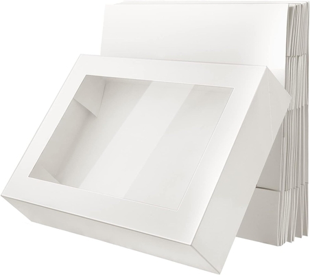 Paperboard Window Bakery Box Rectangle Cake Cardboard Treat Box With Window Baker