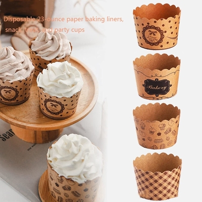 Kraft Jumbo Paper Cake Baking Cup Cupcake Muffin Liners Food Grade