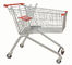 Powder Coating Supermarket Shopping Trolley Cart , 4 Wheel Metal Shopping Carts