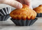 RK Bakeware China Foodservice NSF Telfon Nonstick Aluminum Cake Mould Mini Fluted Brioche Cake Pan Mold