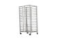 Double Rows Baking Tray Trolley Stainless Steel GN Food Pan Baking Tray Rack Trolley