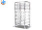 RK Bakeware China Foodservice NSF 600 400 Stainless Steel Baking Tray Trolley / Stainless Steel Double Oven Rack