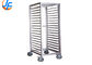 15 Trays Baking Tray Trolley Stainless Steel Buffet Service Tray Rack Food Trolley