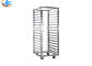 Sliver 32 Trays Baking Tray Trolley / Gastronorm Food Trolley For Manufacture