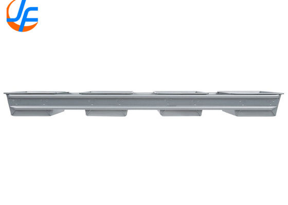 RK Bakeware China Foodservice NSF 650g 4 Strap Glazed Aluminized Steel Pullman Bread Loaf Pan 13" x 4" x 4"
