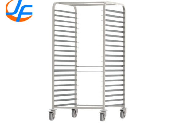 RK Bakeware China Foodservice NSF 600 X 800 Stainless Steel Baking Rack Bakery Trolleys Double Oven Rack