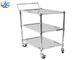 3 Tier trolley serving cart Stainless Steel Material Distribution  serving trolley