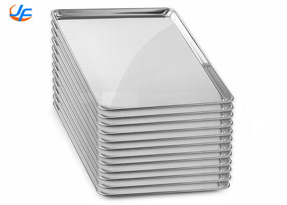 RK Bakeware China 400x600mm Aluminium Baking Tray , Aluminium Bread Cookie Sheet Pan Baking Tray