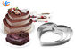 Heart Shape Cake Baking Mold , Stainless Steel Heart Molding Mousse Cake Rings