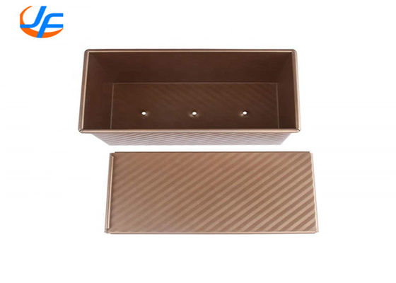 RK Bakeware China Foodservice NSF Custom Large Capacity  Aluminum Loaf Pans / Square Corrugated Pullman Bread Pan