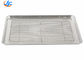 RK Bakeware China-19 Gauge 9 1/2&quot; x 13&quot; Wire in Rim Aluminum Sheet Pan with Footed Cooling Rack / Pan Grate