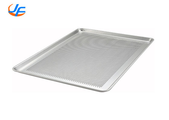 RK Bakeware China-601828 Full Size 16 Gauge 18&quot; x 26&quot; Wire in Rim Aluminum Perforated Bun / Sheet Pan